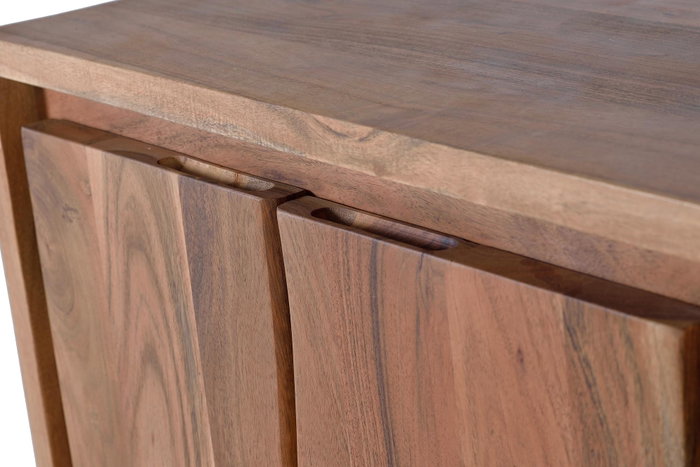 Giner y Colomer Aparador 4 Puertas Madera de Acacia Natural 82 x 172 x 45 cm